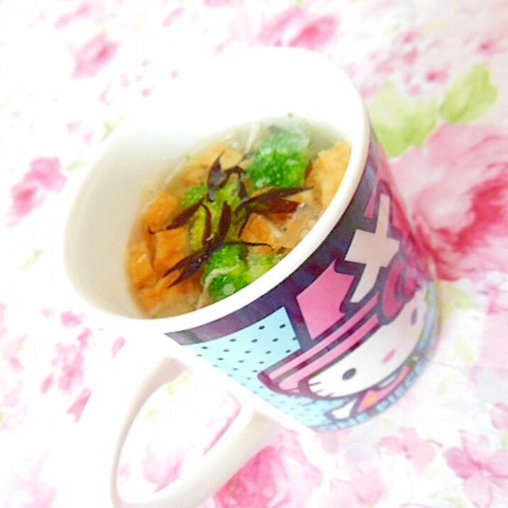 ウェイパーｄｅ❤ひじきと竹輪とブロッコリーのスープ
